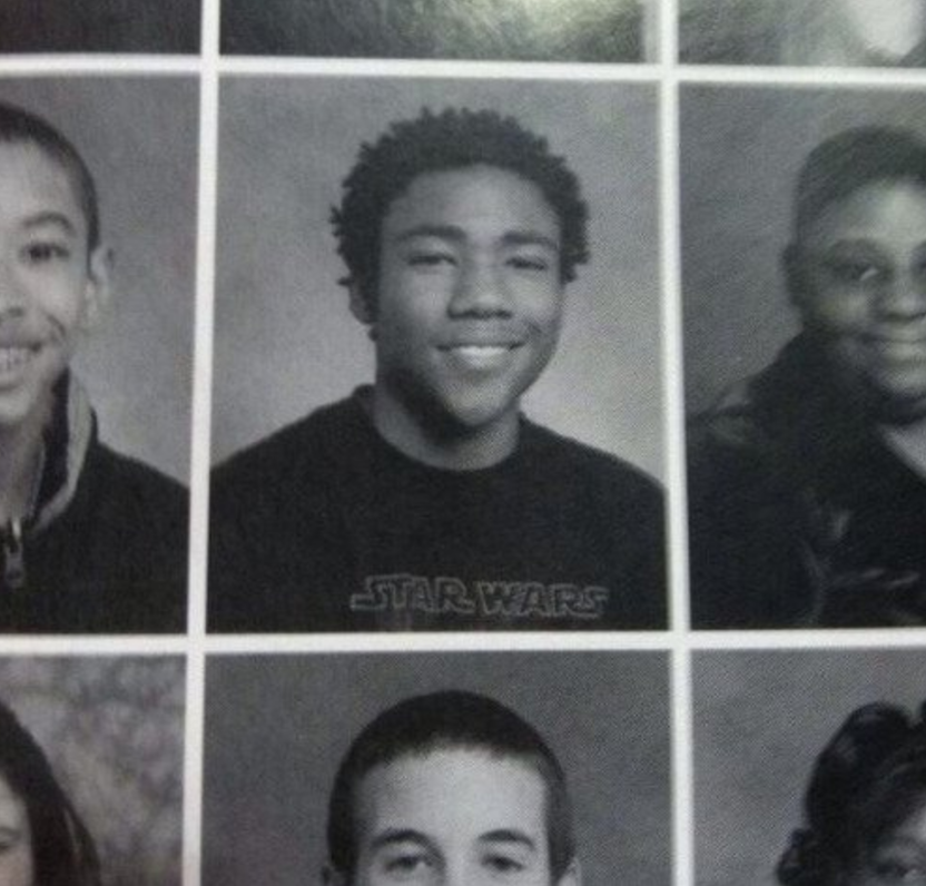 Glover's high school picture courtesy of ‏@BuzzFeedEnt