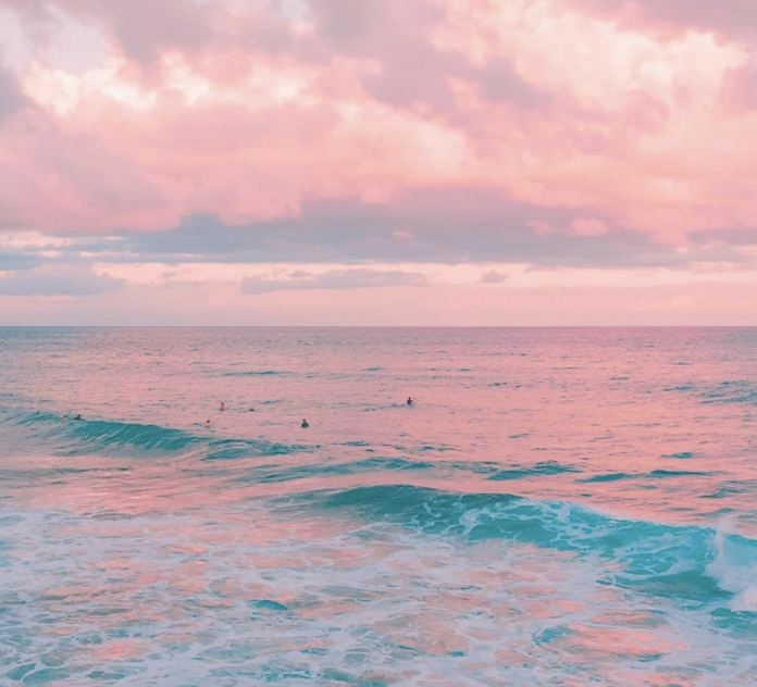 pink ocean